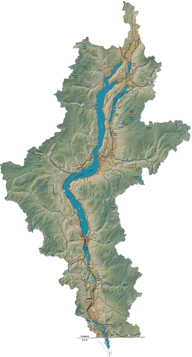 Okanagan Lake map.